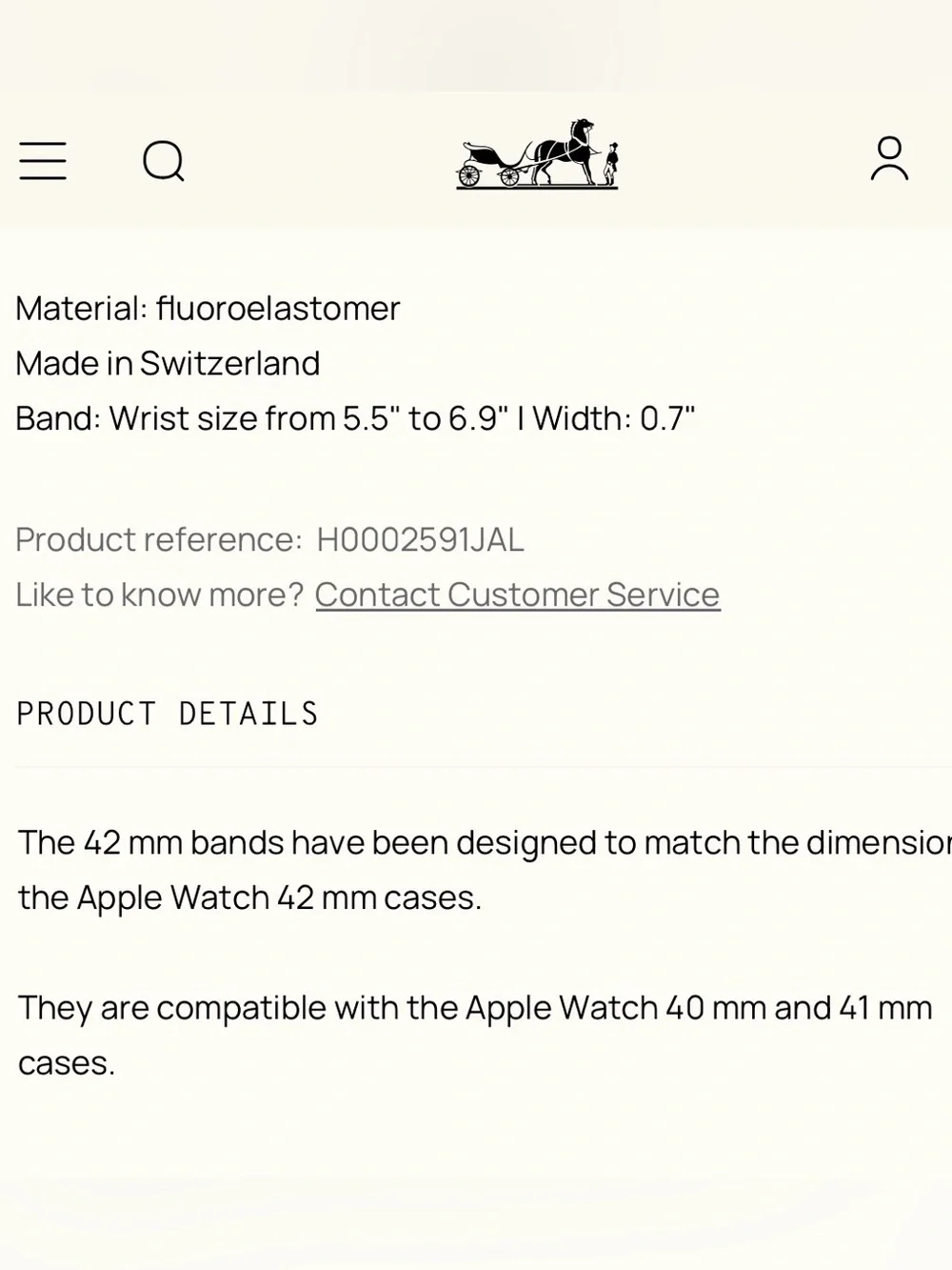 NWT - Authentic Hermès Apple Watch Kilim Band
